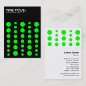 Carte De Visite Voyage de temps v1.2 - Vert sur noir (Devant / Derrière)