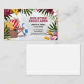 Carte De Visite Voyage de vacances | Feuilles de fleurs tropicales (Devant / Derrière)