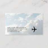 Carte De Visite Voyage d'une femme d'affaires | Logo de l'avion (Dos)