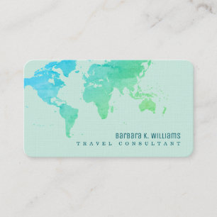 Carte De Visite Voyage et tourisme Services connexes bleuté