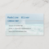 Carte De Visite Voyage Maritime Professionel Maritime Vague (Dos)