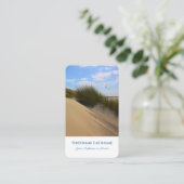 Carte De Visite Voyage maritime vacances sable dune style agent de (Debout devant)