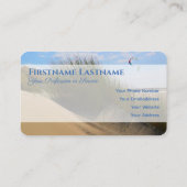 Carte De Visite Voyage maritime vacances sable dune style agent de (Dos)