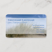 Carte De Visite Voyage maritime vacances sable dune style agent de (Dos)