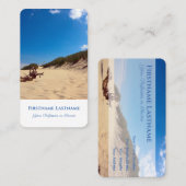 Carte De Visite Voyage maritime vacances sable dune style agent de (Devant / Derrière)
