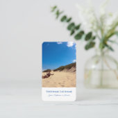 Carte De Visite Voyage maritime vacances sable dune style agent de (Debout devant)