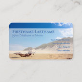 Carte De Visite Voyage maritime vacances sable dune style agent de (Dos)