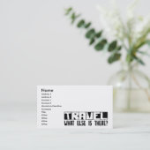 Carte De Visite Voyage quoi encore est là ? (Debout devant)