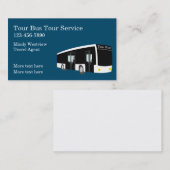 Carte De Visite Voyage Tour Bus Thème Voyage Agent (Devant / Derrière)