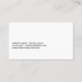 Carte De Visite Voyage vacances été | Vol d'avion de passeport (Dos)