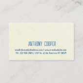 Carte De Visite Voyages d'agent de voyage (Dos)