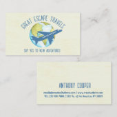 Carte De Visite Voyages d'agent de voyage (Devant / Derrière)