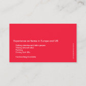 Carte de visite voyageur routards cueilleur de fru (Dos)