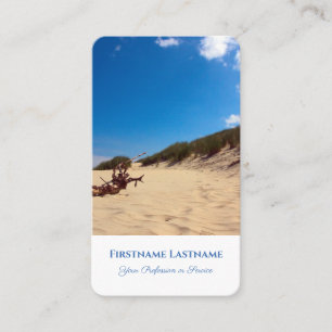 Carte De Visite Voyagiste de vacances maritimes en dune de sable