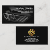 Carte De Visite Voyants de voiture sport noir Détail auto (Devant / Derrière)