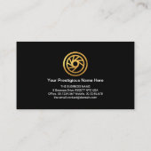 Carte De Visite Voyants de voiture sport noir Détail auto (Dos)