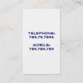 Carte De Visite Vrai achat de vente de loyer de construction de (Dos)