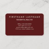 Carte De Visite Vrai agent immobilier de luxe (Dos)