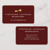 Carte De Visite Vrai agent immobilier de luxe (Devant / Derrière)