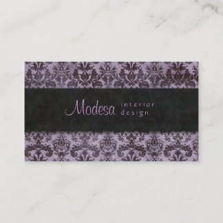 Carte De Visite Vrai agent immobilier élégant de mariage damassé