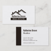 Carte De Visite Vrai agent immobilier professionnel moderne (Devant / Derrière)