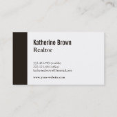 Carte De Visite Vrai agent immobilier professionnel moderne (Dos)