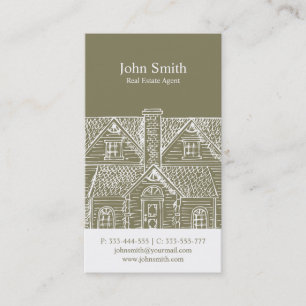 Carte De Visite Vrai agent immobilier professionnel simple éléga