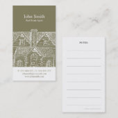 Carte De Visite Vrai agent immobilier professionnel simple élégant (Devant / Derrière)