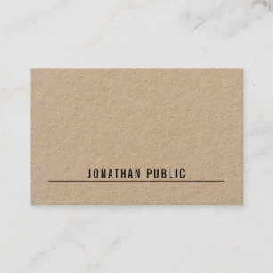 Carte De Visite Vrai minimaliste simple élégant moderne de papie