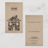 Carte De Visite Vrai modèle moderne Busi d'agent immobilier (Devant / Derrière)