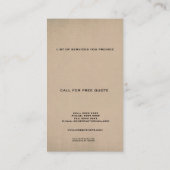 Carte De Visite Vrai modèle moderne Busi d'agent immobilier (Dos)