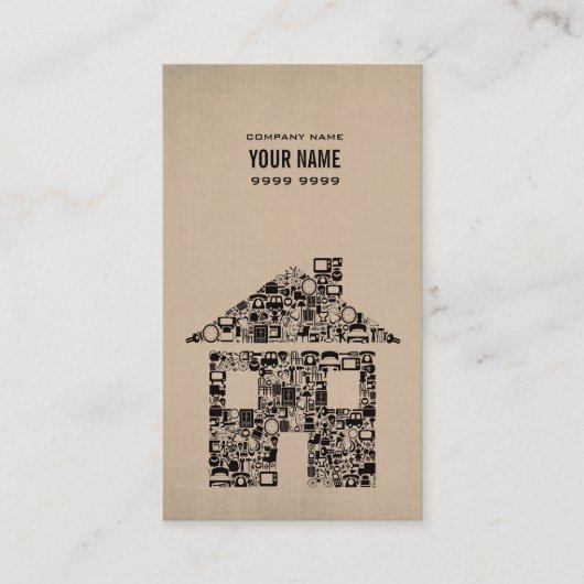 Carte De Visite Vrai modèle moderne Busi d'agent immobilier (Devant)