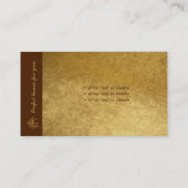 Carte De Visite Vraie agence immobilière | d'or (Dos)