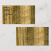 Carte De Visite Vraie fibre de bois australienne de placage de (Devant / Derrière)