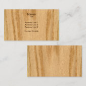 Carte De Visite Vraie fibre de bois balayée de placage de chêne (Devant / Derrière)