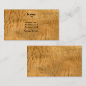 Carte De Visite Vraie fibre de bois de placage de Pommele Sapele (Devant / Derrière)