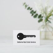 Carte De Visite Vraies affaires d'agent immobilier de clé (Debout devant)