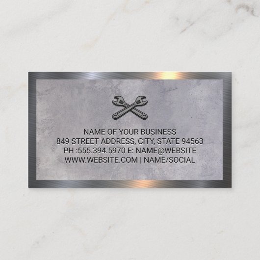 Carte De Visite Vue avant automatique | Logos des clés (Dos)