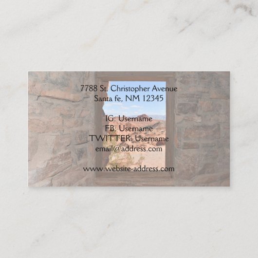 Carte De Visite Vue cabine sur la Vallée du Feu (Dos)