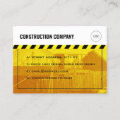 Carte De Visite Vue de construction inspirée du logo (Dos)