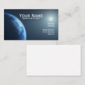 Carte De Visite Vue de l'espace de la terre de planète (Devant / Derrière)