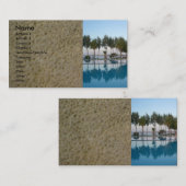 Carte De Visite Vue de piscine (Devant / Derrière)