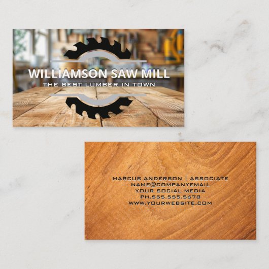 Carte De Visite Vue de table | Sciage | Menuiserie (Devant / Derrière)