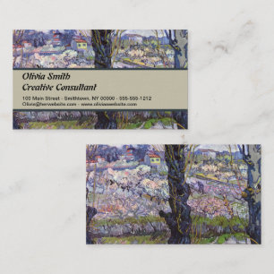 Carte De Visite Vue de Van Gogh sur les vergers en fleurs d'Arles