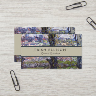 Carte De Visite Vue de Van Gogh sur les vergers en fleurs d'Arles