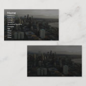 Carte De Visite Vue de ville de Seattle à partir de dessus (Devant / Derrière)