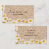 Carte De Visite Vue des marguerites (Devant / Derrière)