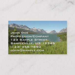 Carte De Visite Vue du lac Swiftcurrent au Glacier National Park