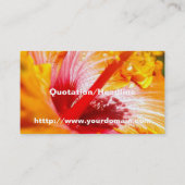 Carte De Visite Vue latérale de l'Hibiscus orange (Dos)