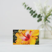 Carte De Visite Vue latérale de l'Hibiscus orange (Debout devant)